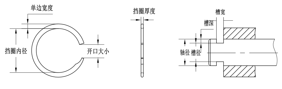 VZM-200軸用單層螺旋擋圈